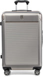 Travelpro Platinum Elite Hardside Expandable Checked Luggage, 8 Wheel Spinner, TSA Lock, Hard Shell Polycarbonate Suitcase, Metallic Sand, Checked Medium 25-Inch