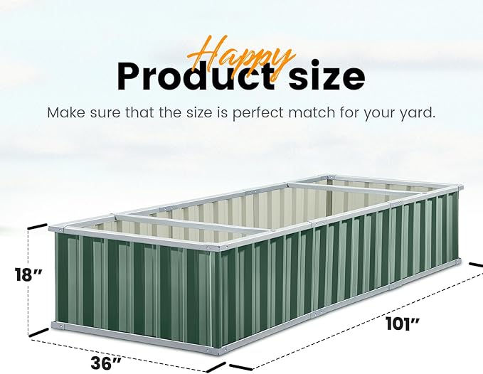 KING BIRD Galvanized Raised Garden Bed