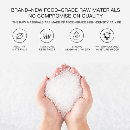 MegaWise 5 Rolls of Vacuum Sealer Machine Bags, 8 inch wide and 21.6 Feet Long for Megawise & other brand vacuum Perfect for Meal Prep and Sous Vide Cooking