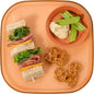 Madesmart Dipware Reusable Dining Plate/Serving Tray for Appetizers and Snacks, Food-Safe Appetizer Serving Platter with Removable Dip Bowl, Terracotta