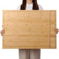 30 x 21 in Extra Large Bamboo Cutting Board and Stovetop Cover, Stove Top Cover Chopping Board with Detachable Legs and Juice Groove, Sink Cover Board, for Restaurant Kitchen Countertop