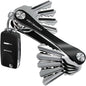 KEYSMART Key Holder for Keychain - Compact Key Organizer for Key Chain, Minimalist Clutter-Free EDC Keychains Key Ring, Black, 14 Keys
