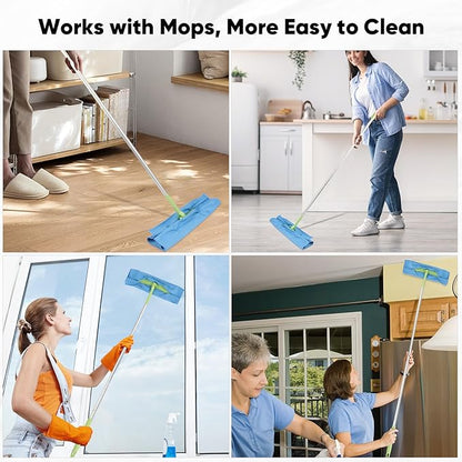 HOMEXCEL Microfiber Glass Cleaning Cloth 12 PK, Lint Free Streak Free, Reusable Cleaning Cloth for Cleaning Windows, Glasses, Mirrors, Screens, Stainless Steel, and More Blue-12”×12”