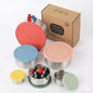 12 Pcs - 6 Stainless Steel Containers + 6 Silicone Lids | 304 Stainless Steel Snack Container | Nesting Snack and Dip Containers | Metal Food Storage