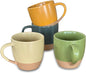 Mora Ceramic Artisan Matte Large Latte Mug Set of 4, 16oz