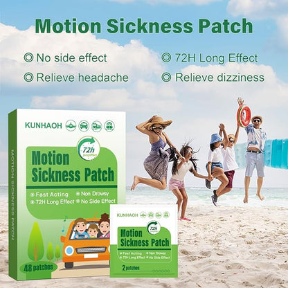 Motion Sickness Patches, Sea Sickness Patch with Waterproof and Non Drowsy 36 Count