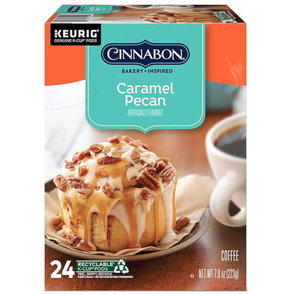 Cinnabon Caramel Pecan Coffee, Keurig Single Serve K-Cup Pods, 96 Count