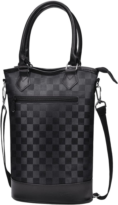 Tirrinia Insulated Wine Gift Carrier Tote - Travel Padded 2 Bottle Wine/Champagne Cooler Bag for Portable Wine Bottle Carrying Case, Women Men Wine Party Bag for Event,BYOB,Beach, Gift for Wine