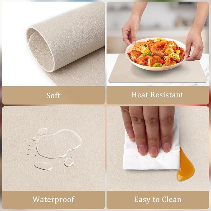 comfoyar Faux Leather Placemats