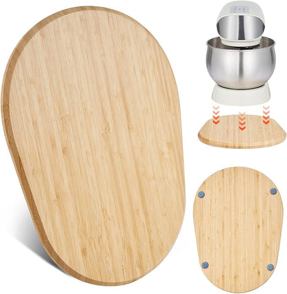 VEVOR Mixer Slider Mat for Tilt Head Kitchen Aid 5.5-8 Qt Stand Mixer, kitchenaid Mixer Slider with PTFE Feet, Kitchen Countertop Storage Accessories Moving Tray attachments (Natural Wood)