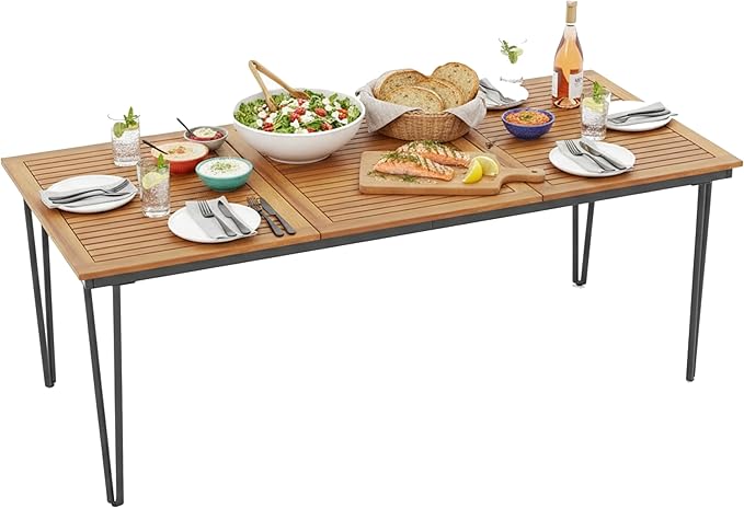 Tangkula 79 Inch Outdoor Dining Table