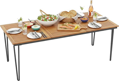 Tangkula 79 Inch Outdoor Dining Table