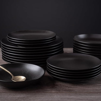 Porto by Stone Lain Semplice 12-Piece Premium Kitchen & Dining Dinnerware Set