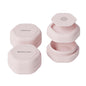 Cadence Travel Containers Basic Skincare Set - Magnetic Containers with Lids,Carry On Travel Essentials For Women/Men - 3 Small Capsules (0.56oz) - Cleanser, Moisturizer & Sun-Icon Labels - Petal