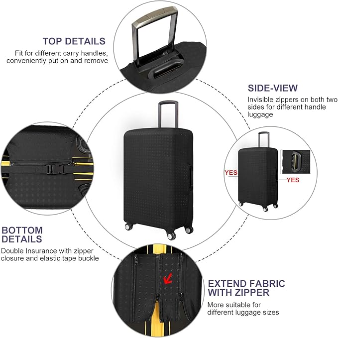 7-Mi Travel Trolley Case Cover Protector Suitcase Cover 29"-30" trolley case luggage storage covers Size XL