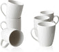 11 Ounce Porcelain Mugs, Set of 6 Coffee Mugs for Tea, Milk, Hot Cocoa, White