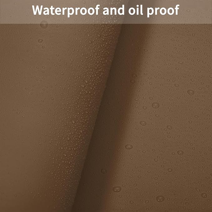 Desk Mat - 14x42 Inch Waterproof Easy to Clean Can Conceal Flaws Protector The Table Top from Scratches Used for Coffee Table Office Table Dresser(Mud Color+Champagne Gold 14x42)