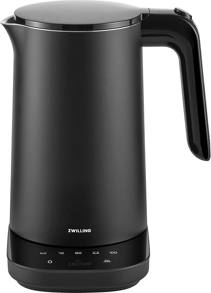 ZWILLING Enfinigy Cool Touch 1-Liter Electric Kettle Pro, Cordless Tea Kettle & Hot Water - Black