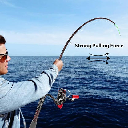 Fishing Rod and Reel Combos, Unique Design with X-Warping Painting, Carbon Fiber Telescopic Fishing Rod with Reel Combo Kit with Tackle Box, Best Gift for Fishing Beginner and Angler