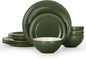 Famiware Ceramic Plates and Bowls Sets, Chip & Scratch Resistant, Microwave &