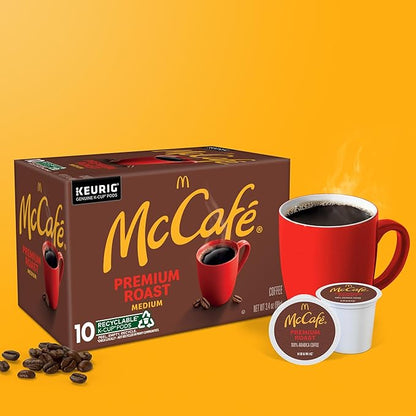 McCafe Premium Roast Coffee, Single Serve Keurig K-Cup Pods, Medium Roast, 60 Count, (6 Packs of 10)