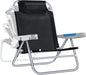 ICECO Backpacking Beach Chairs for Adults, 5 Positions Reclining Chair, Heavy Duty Folding Chairs, Portable Lay Flat Outdoor Chair with Cup Holder for Beach, Camping, Lawn, 350lb Capacity