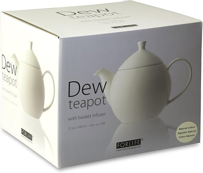 FORLIFE Dew Teapot with Basket Infuser, Lavender Mist, 32 oz/946ml