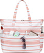 LEDAOU Beach Bag Waterproof Sandproof Women Tote Bag Pool Bag with Zipper for Gym Grocery Travel with Wet Pocket
