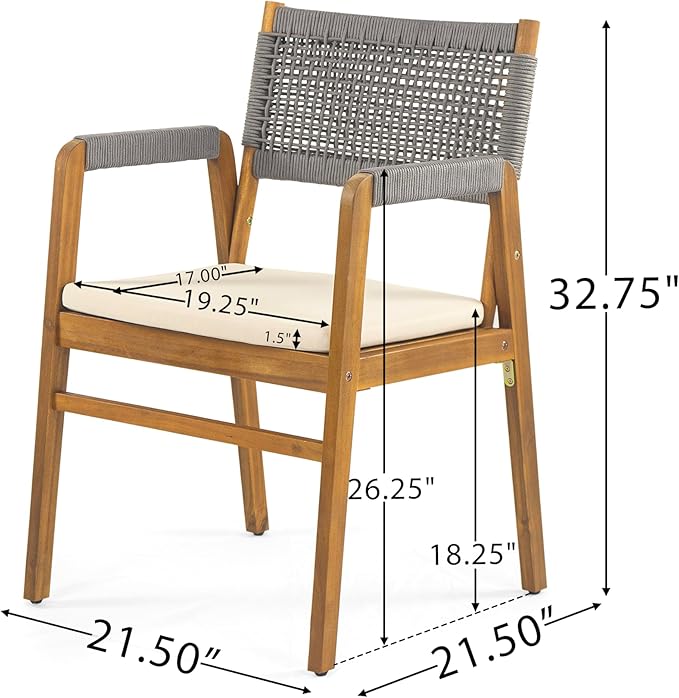 Christopher Knight Home Pasco Acacia Wood Outdoor Dining Table Set