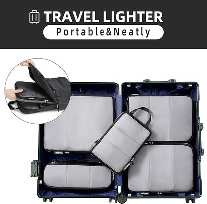 BAGAIL 6 Set Ultralight Compression Packing Cubes Packing Organizer for Travel Accessories Luggage Suitcase Backpack