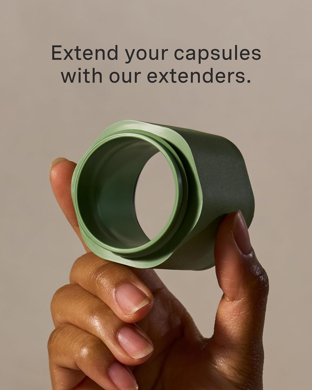 Cadence Extender - Add On to Any Flex Magnetic Containers with Lids,Extension to Travel Bottles for Toiletries - Carry On Travel Essentials For Women/Men - Adds Additional 1.43 fl oz - 3pk, Evergreen