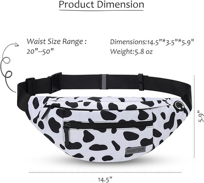 MAXTOP Large Crossbody Fanny Pack with 4-Zipper Pockets,Gifts for Enjoy Sports Festival Workout Traveling Running Casual Hands-Free Wallets Waist Pack Phone Bag Carrying All Phones