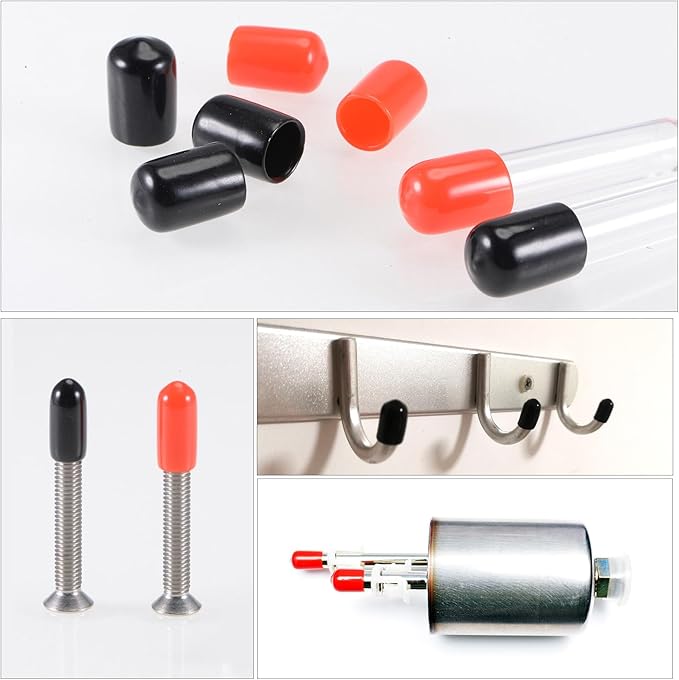 uxcell 20pcs Rubber End Caps 2mm ID Vinyl PVC Round Tube Bolt Cap Cover Screw Thread Protectors Grey