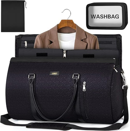 Garment Bag for Travel Convertible Carry On Garment Bag Large Travel Duffel Bags for Women 2 in 1 Hanging Suitcase Suit Travel Bags for Women & Men 3pcs Set