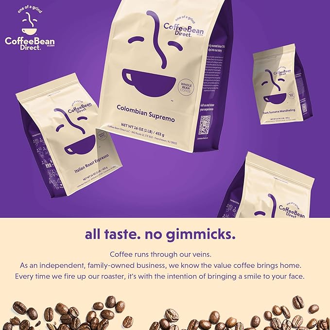 Coffee Bean Direct 0 Dark 30 Blend, Whole Bean Coffee, Mixed Roast Level, 2.5 Pound Bag (Pack of 1)