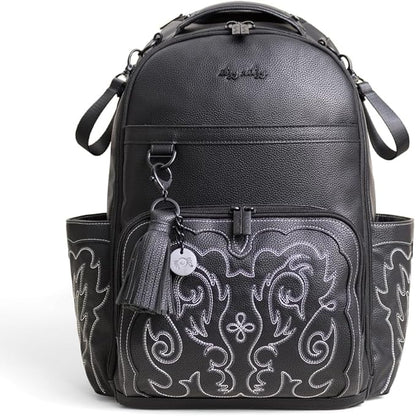 Itzy Ritzy Large Capacity Boss Plus Baby Backpack Diaper Bag Featuring 19 Pockets, Outlaw Black