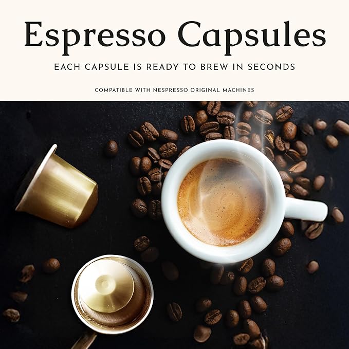 Segafredo Zanetti Espresso Capsules – Aluminum Pods for Nespresso Original Machines – Medium Roast Premium Espresso with a Sweet Aroma – Subtle, Intensity 9 – Sinfonia, 10 Count
