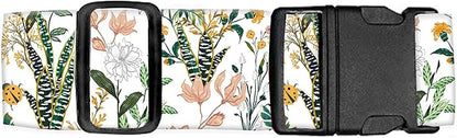 Luggage Straps for Suitcases Travel Belt Accessories, Cute Suitcase Strap, Adjustable Luggage Belt Strap, Heavy Duty with Quick-Release Buckle Luggage Strap Beautiful Flowers