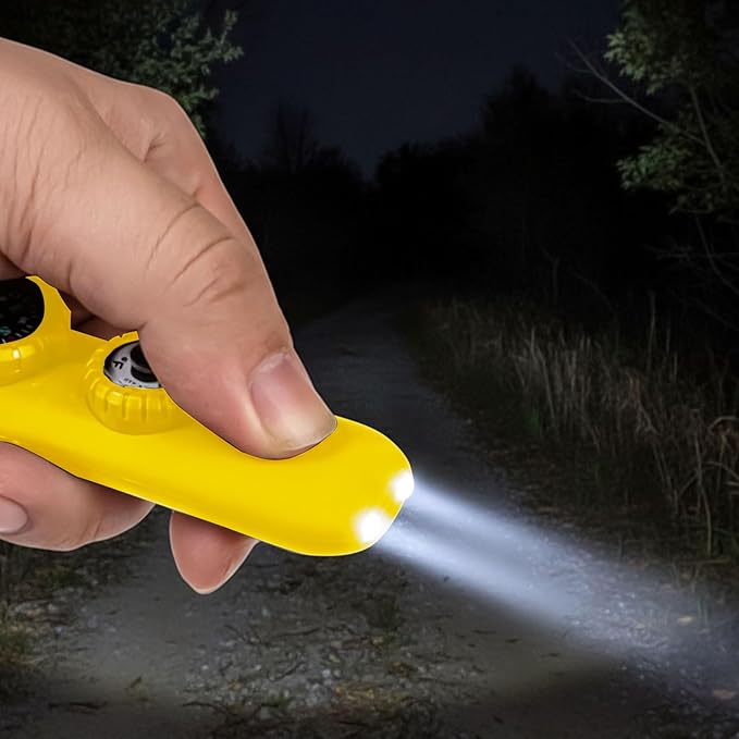 Multifunctional Survival Emergency Whistle for Kids with Compass Hiking Survival, Thermometer & Neck Lanyard | Emergency Safety Gear for Hiking, Camping, Kayaking, Boating, Climbing