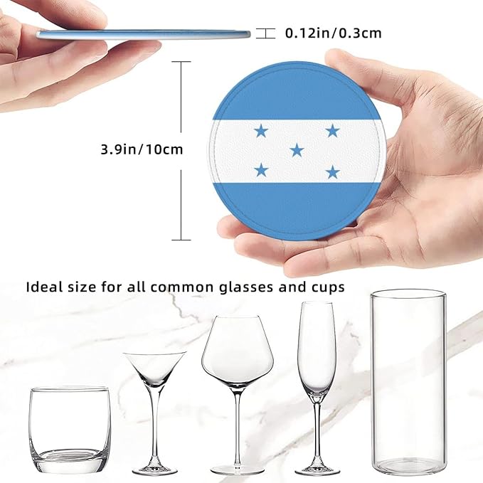 Honduras Flag Coasters for Drinks