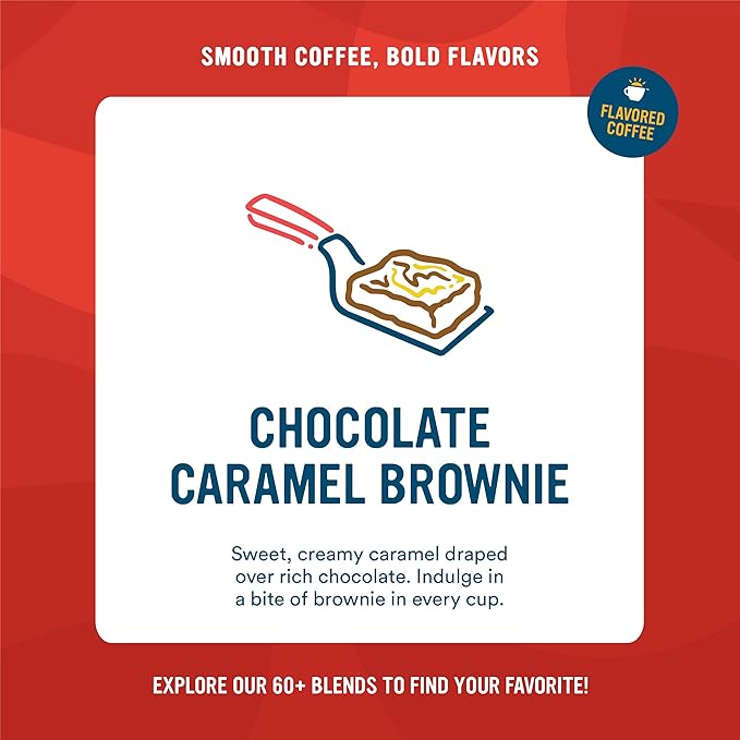 Cameron's Coffee Single Serve Pods, Flavored, Chocolate Caramel Brownie, 12 Count (Pack of 6)