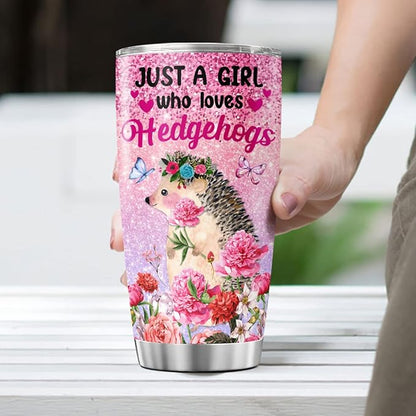 CUBICER Hedgehog Stainless Steel Tumblers Coffee Tumbler Gifts For Hedgehog Lovers Women Men On Christmas Day Mug 20 oz Travel Cup Travel Insulated Mugs Decor Kitchen Accessories