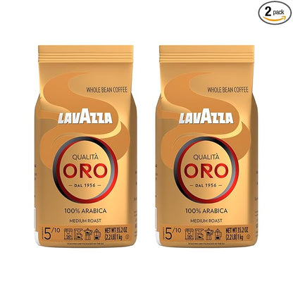 Lavazza Qualita Oro Italian Coffee Whole Beans 2lb Pack Of 2