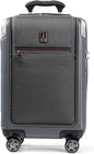 Travelpro Platinum Elite Hardside Expandable Carry on Luggage, 8 Wheel Spinner, TSA Lock, Hard Shell Polycarbonate Suitcase, Vintage Grey, Carry on Laptop Pocket 21-Inch