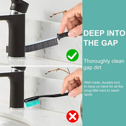 Crevice Cleaning Brush，Hard-Bristled Grout Brush，2024 New Multifunctional Gap Cleaning Brush Tool，Dead Corners Brushes for Bathroom Kitchen Tiles Window Door Slots，5pcs