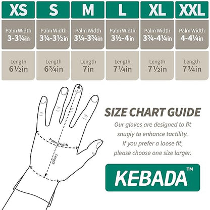 Kebada W1 Safety Work Gloves, PU Coated Touch Screen Work Gloves with Grip, Bulk Pack Working Gloves for Warehouse, Construction, Gardening and Mechanic Use, Black, 50 Pairs, Medium