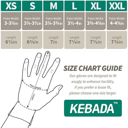 Kebada Safety Work Gloves,120 Pairs Bulk Pack, Touchscreen, PU Coated, Ideal for Warehouse, Construction, Gardening and Mechanics, Black, X-Large