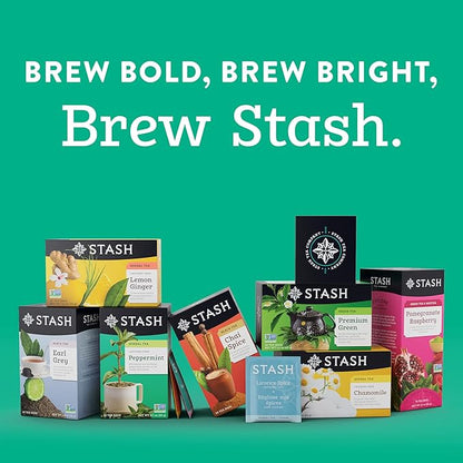 Stash Tea Pomegranate Raspberry & Matcha Green Tea - Caffeinated, Non-GMO Project Verified Premium Tea with No Artificial Ingredients, 18 Count (Pack of 6) - 108 Bags Total