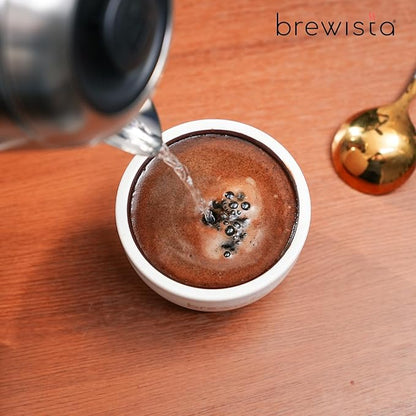 Brewista V-Spout Electric Kettle, Large 1.7 Liter Capacity For Pour Over Coffee, Smart Digital Heating Element, Perfect for Cupping, Stainless Steel