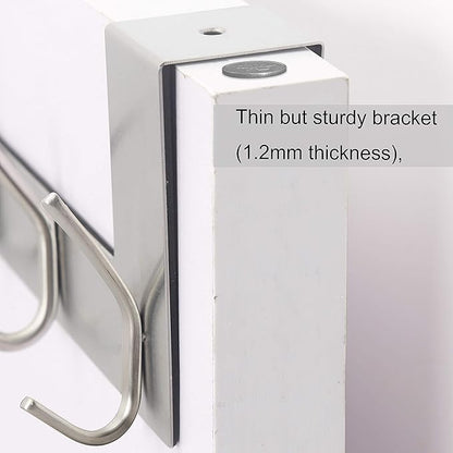 WEBI Over The Door Hooks for Clothes:Door Hanger,Over The Door Towel Rack,Door Coat Hanger Door Coat Rack for Hanging Towels,Hats,Behind Back of Bathroom,Bronze,2 Packs
